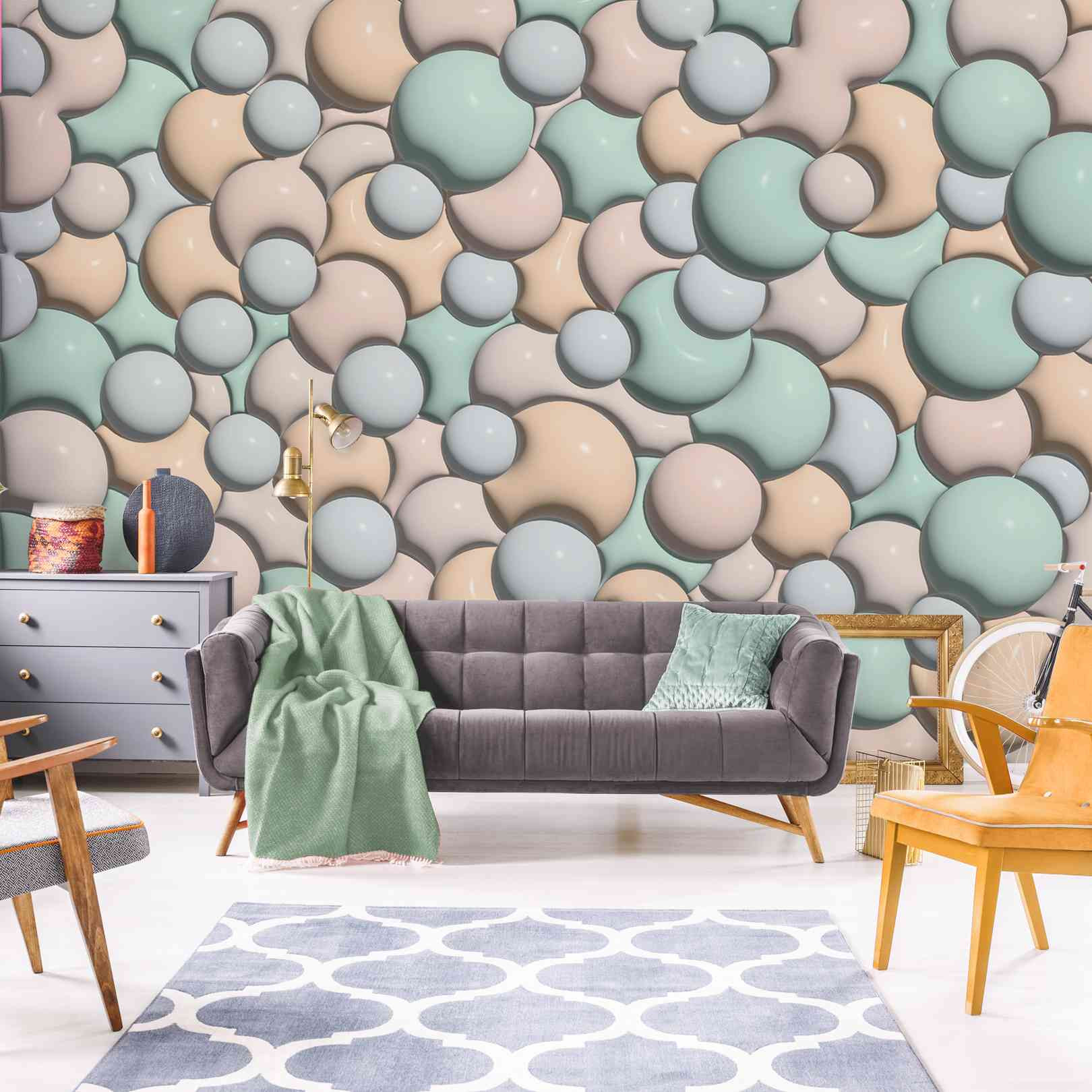 Panoramic wallpaper Bubbles