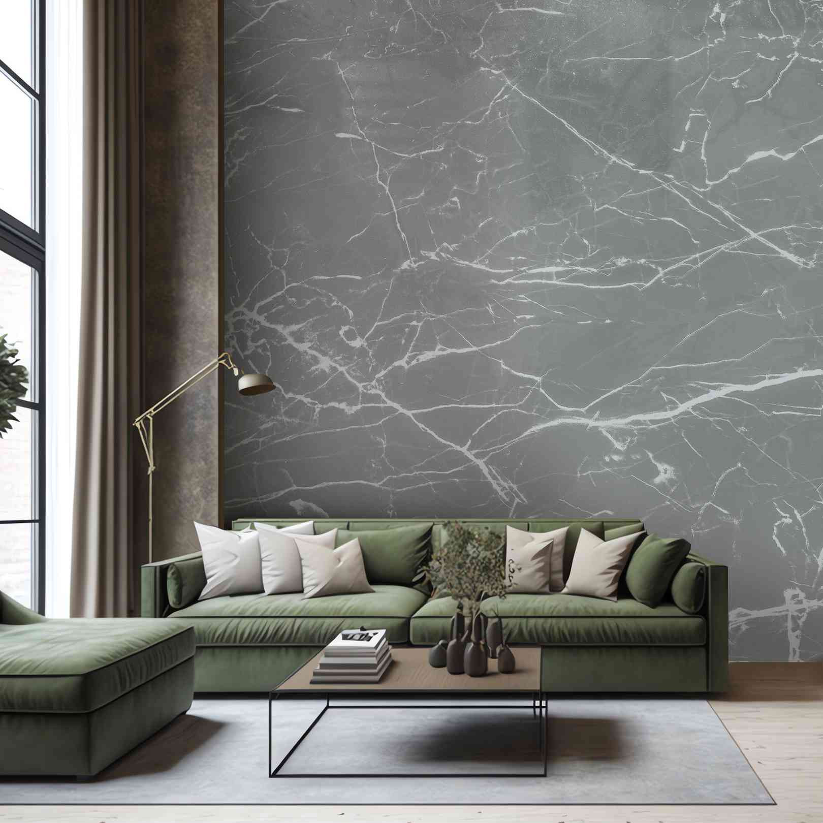 Panoramic wallpaper Marble...