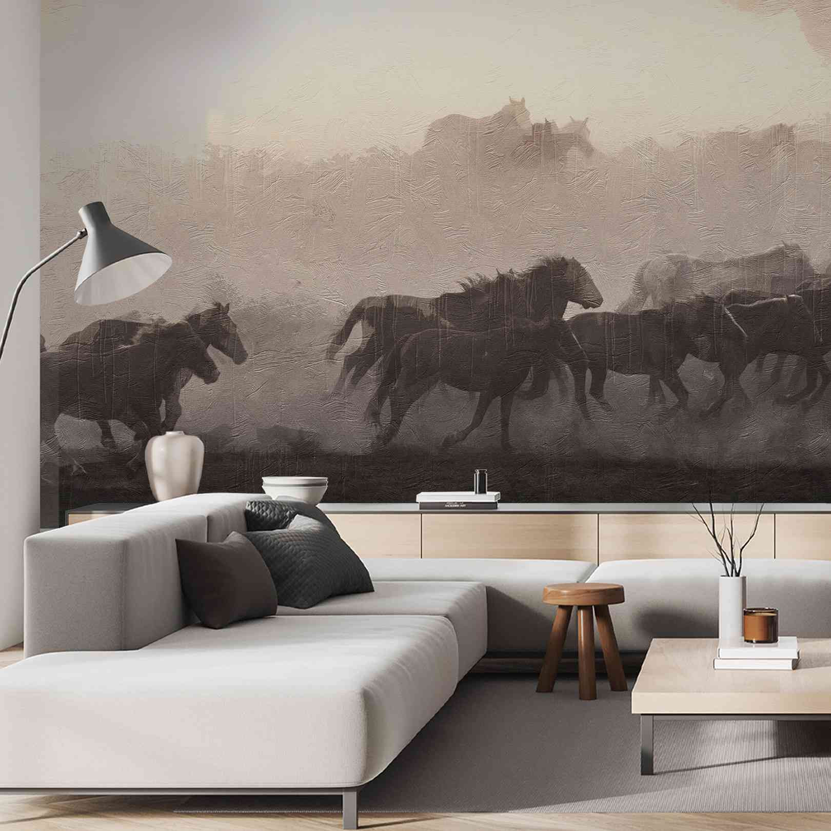 Panoramic Wallpaper Horses...